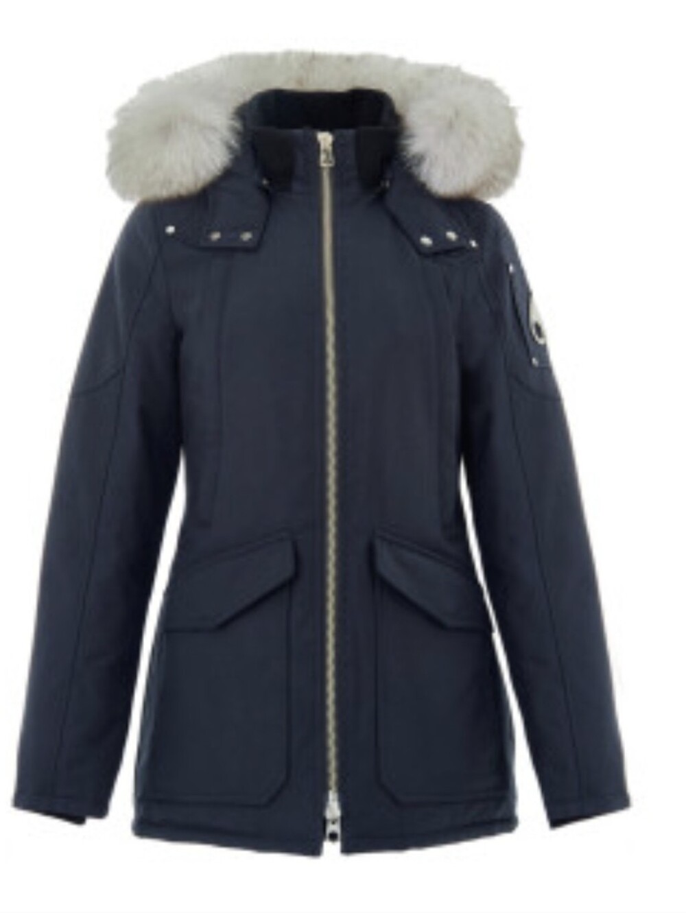 Moose Knuckles Fire River Navy Parka Jacket XS
